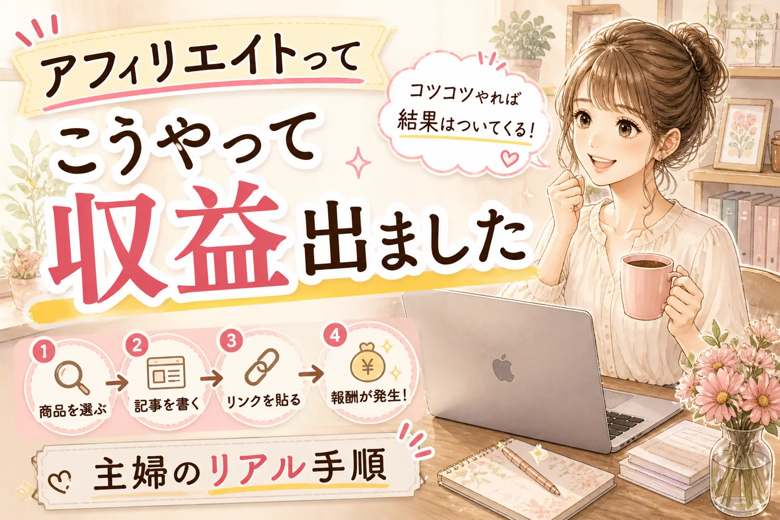 アフィリエイトって怪しい？主婦が4年前に収益化できた仕組みをわかりやすく解説