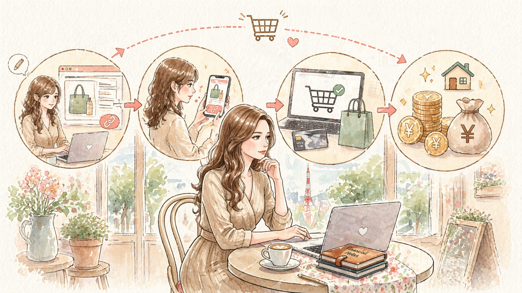 アフィリエイトで稼ぐ仕組みをわかりやすく解説【主婦が1から学んだこと】