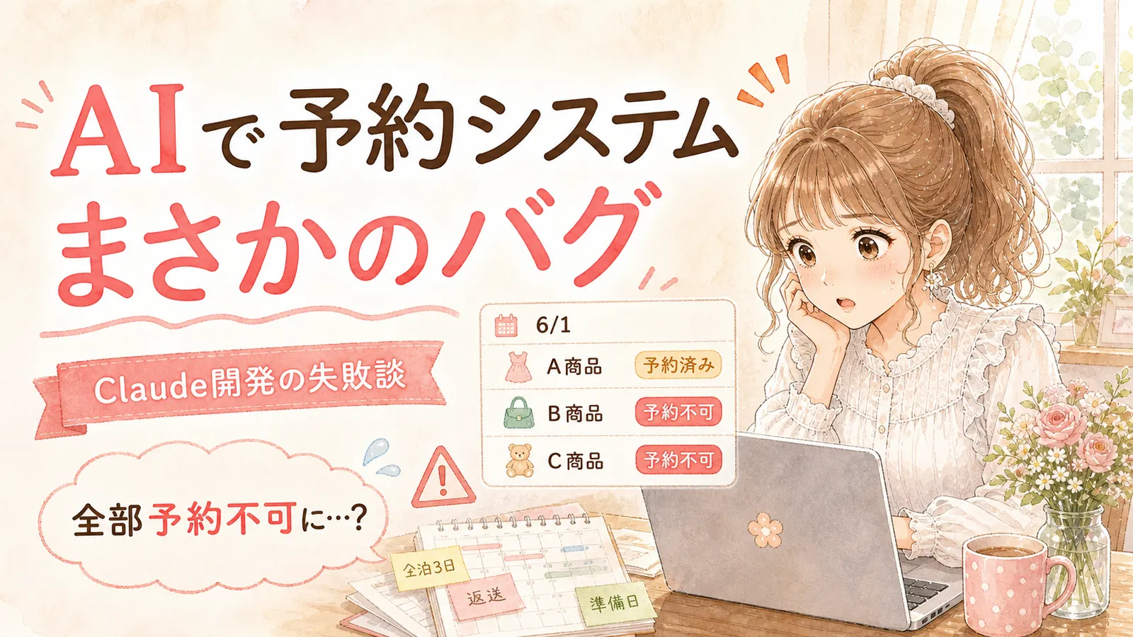 Claudeで予約システムを作ったら致命的なバグがあった話|非エンジニアのAI開発失敗談