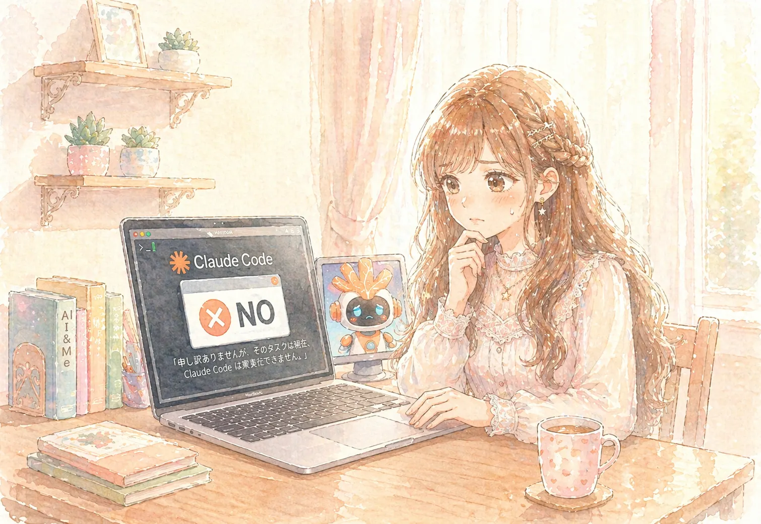 Claudeに断られて困る女性