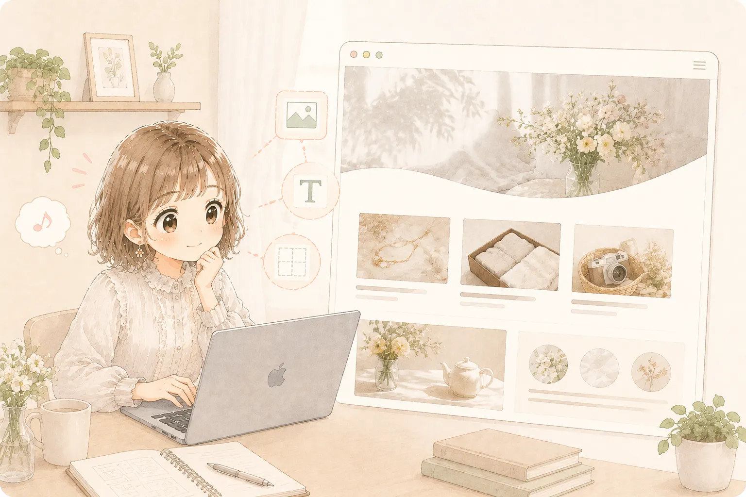 商品紹介ページのイラスト